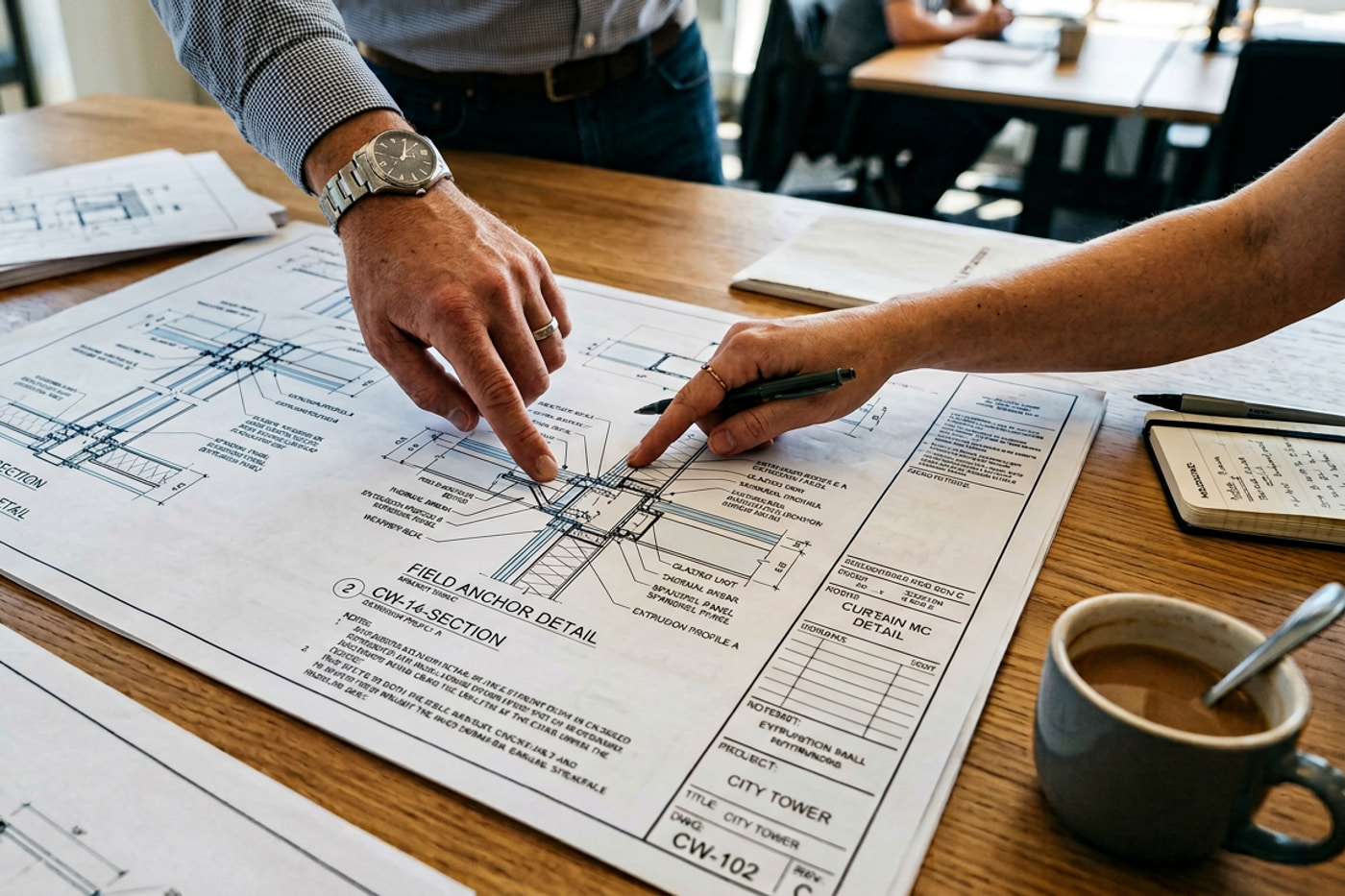 Technical coordination — reviewing façade drawings and interface details